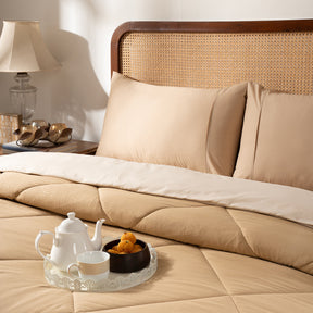 Quilt Set Ideal For Gifting Gravel Quilt Set Warm Sand/Fog