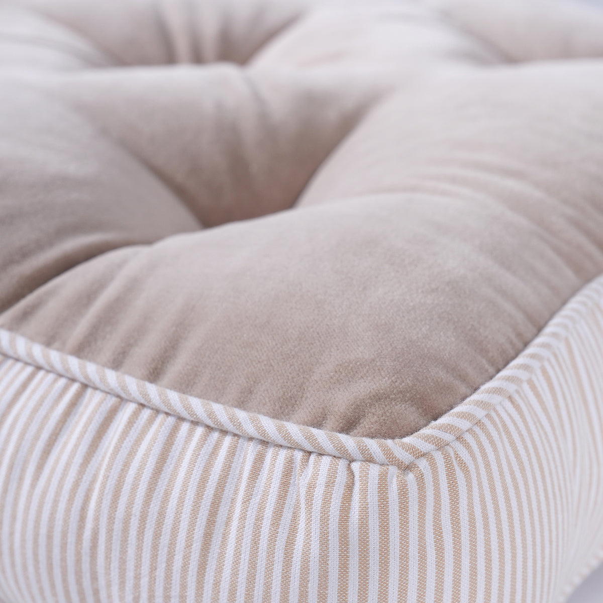 Floor Cushion Solid Fabric 100% Cotton Elevate the space Nomad Nest Beige