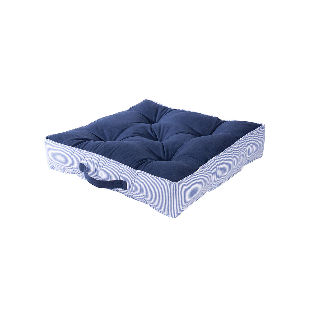 Floor Cushion Solid Fabric 100% Cotton Elevate the space Solace Blue
