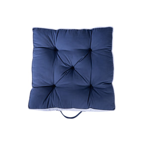 Floor Cushion Solid Fabric 100% Cotton Elevate the space Solace Blue