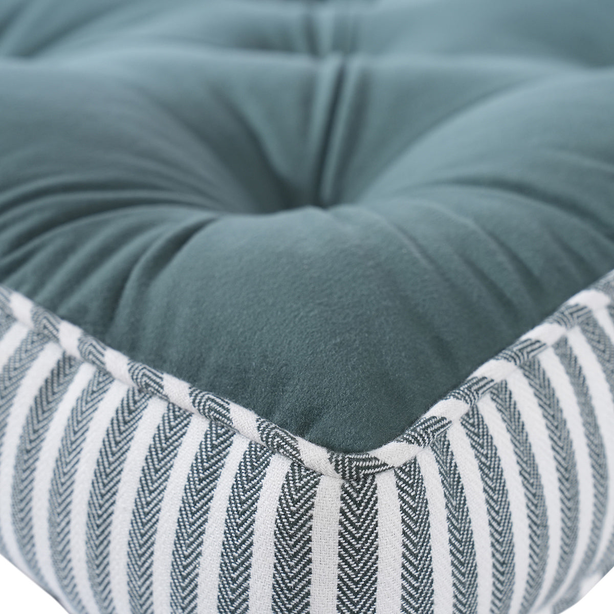 Floor Cushion Solid Fabric 100% Cotton Elevate the space Soft Haven Green