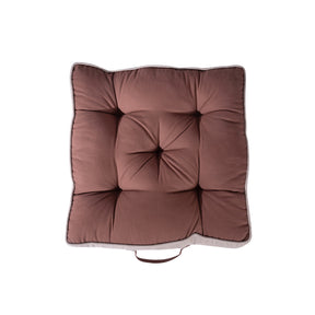 Floor Cushion Solid Fabric 100% Cotton Elevate the space Rustic Loft Rust