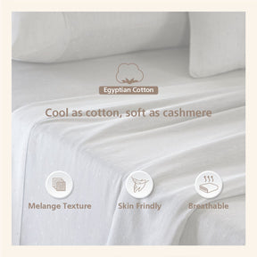 Muted Dot Reversible Made With Egyptian Cotton Ultra Soft Beige Bed Sheet with Pillow Case