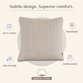 Muted Dot Made With Egyptian Cotton Hand Quilted Cushion Cover