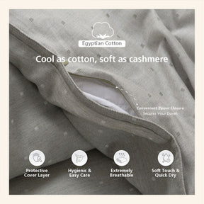 Muted Dot Reversible Made With Egyptian Cotton Ultra Soft Green Duvet Cover with Pillow Case