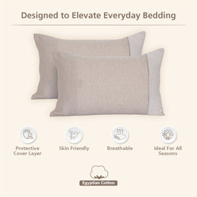 Muted Dot Made With Egyptian Cotton Woven 2PC Pillow Case Set
