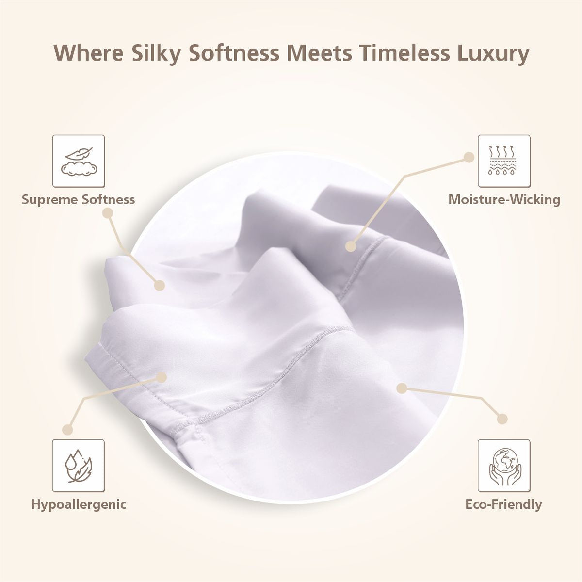 Vintage Noemi Solid 100% Tencel™ Green Bed Sheet With Pillow Case