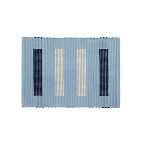 Maspar Pathway 100% Cotton Woven Yarn Dyed Placemat Blue
