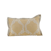 Vintage Peached Fop Jacquard Pillow Sham Set Beige