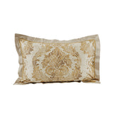 Vintage Quilted Hand Gallant Damask Print Pillow Sham Set Beige