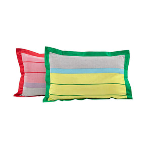Hues Printed Haze Print Pillow Sham Set Red
