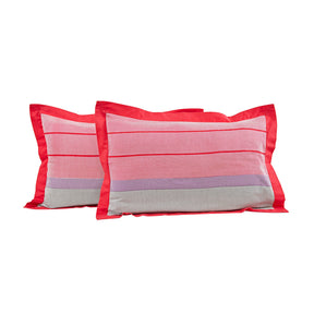 Hues Printed Haze Print Pillow Sham Set Red