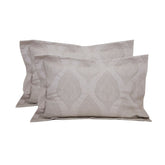 Vintage Hand Embroidery Matlesse Sapphire Pillow Sham Set Grey