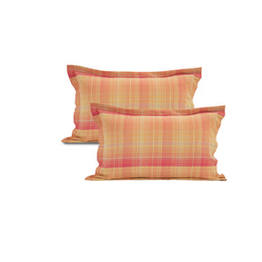 Matte Weave Plaid Woven 2PC Pillow Sham Set