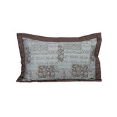 Vintage Quilted Hand Renascence Print Pillow Sham Set Blue