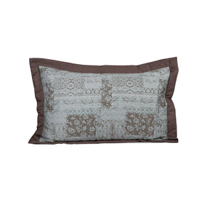 Vintage Quilted Hand Renascence Print Pillow Sham Set Blue