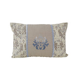 Vintage Printed Royal Insignia Pillow Sham Set Blue