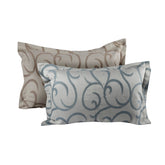 Vintage Jacquard Scroll Finesse Pillow Sham Set Blue