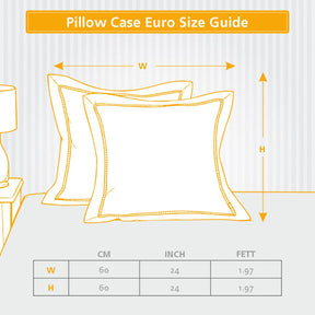 Emmie Made With Egyption Cotton Ultra Soft Beige Pillow Case Euro Set