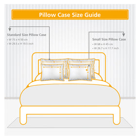 Slumber 100%Cotton Solid Yellow/Rattan Pillow Case Set