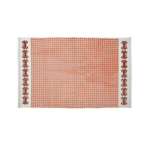 Little Maspar Bows Print 100% Cotton Printed Rug Peach