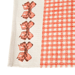Little Maspar Bows Print 100% Cotton Printed Rug Peach