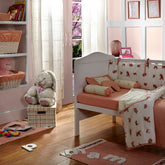 Little Maspar Bows Print 100% Cotton Printed Rug Peach