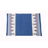 Little Maspar Little Sailor Print Kids 100% Cotton Printed Rug Blue