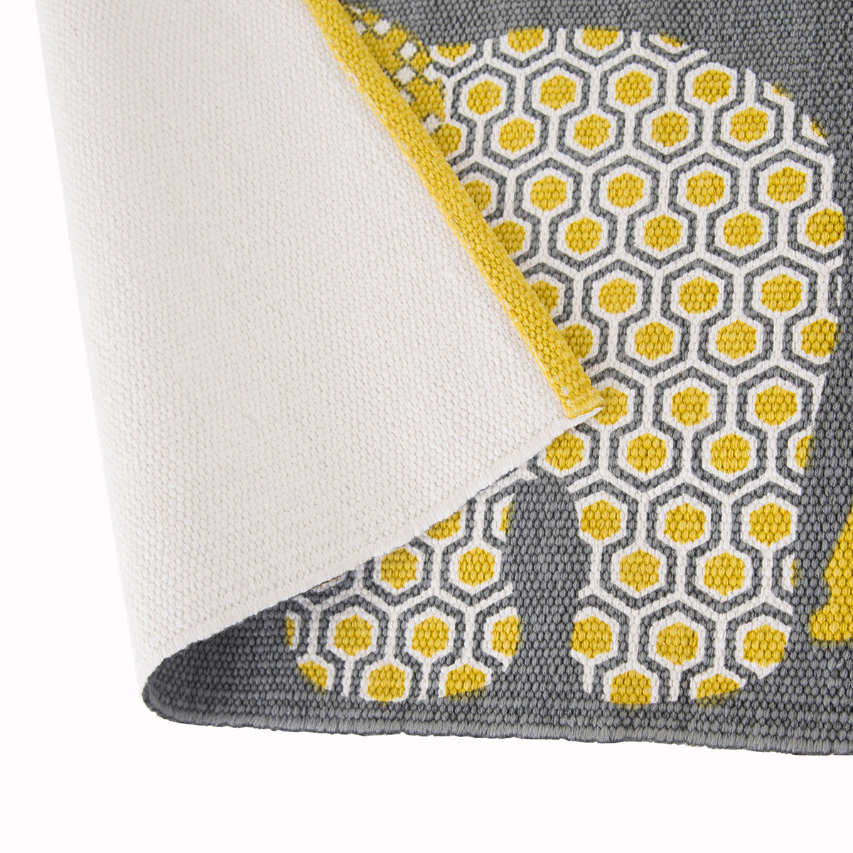 Little Maspar Zoo Keeper Print 100% Cotton Printed Rug Yellow