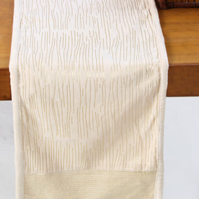 Maspar Branch 100% Cotton Print Foil Runner Gold