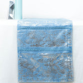 Maspar Deco Velvet Printed Runner Blue