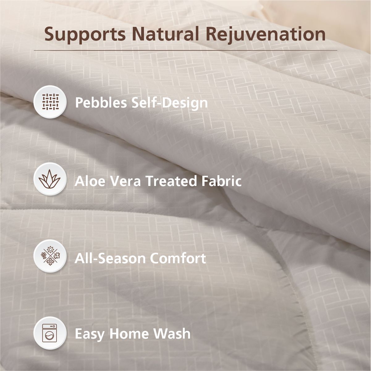 Essentials Ravel Solid White 1PC Duvet
