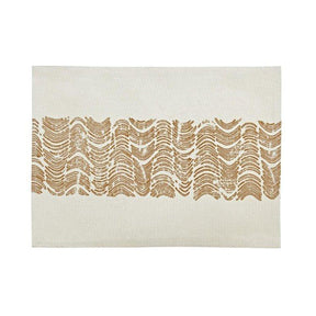 Maspar Broken Waves 100% Cotton Printed Placemat Set Beige