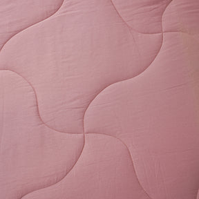 Vincent Reversible Brick Red/Cameo Brown Quilt/Quilted Bed Cover Set