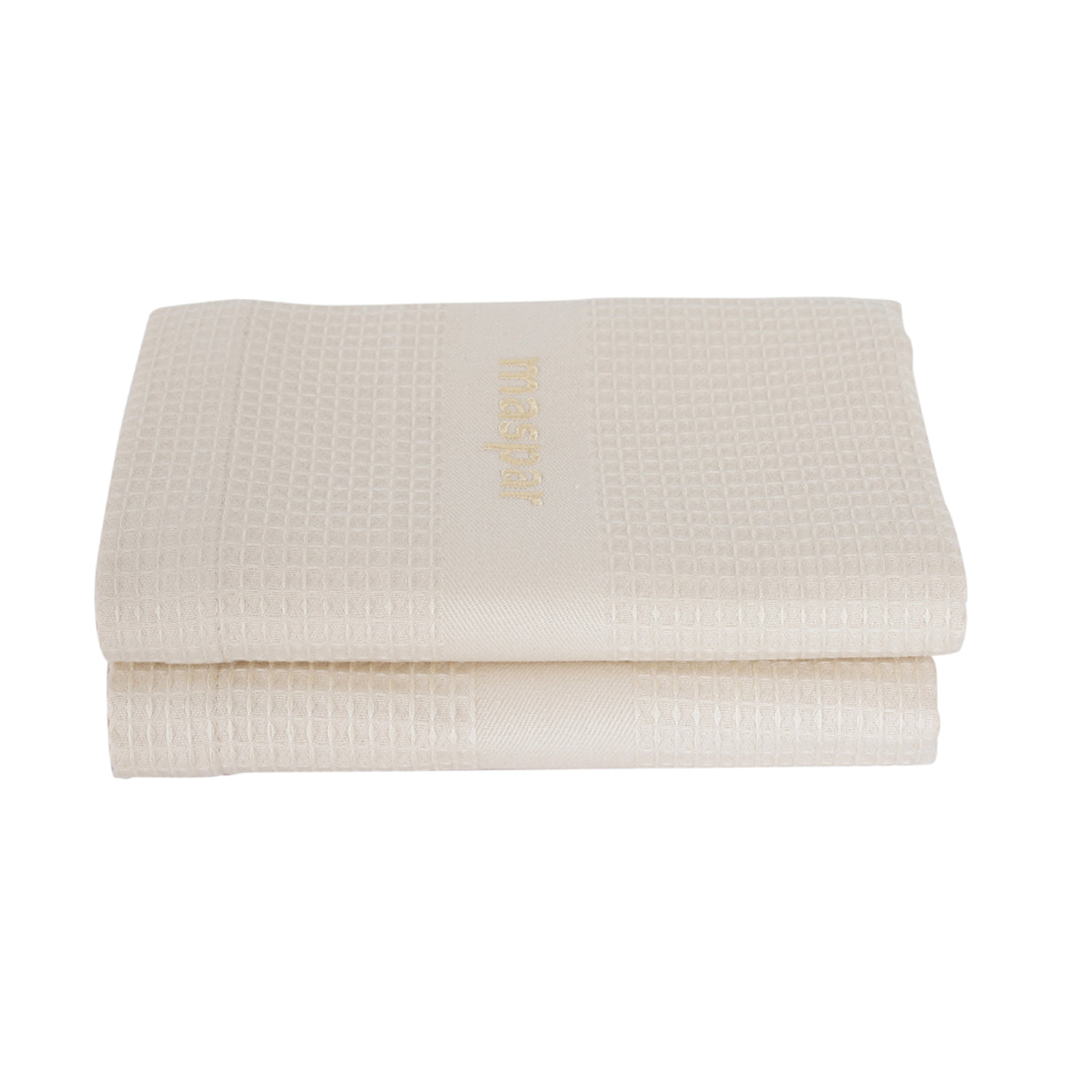 Catalina Waffle Antimicrobial Antifungal Super Absorbent Quick Dry Gym/Travel Cream Towel Set