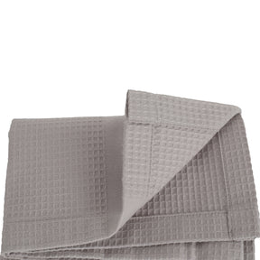 Catalina Waffle Antimicrobial Antifungal Super Absorbent Quick Dry Gym/Travel Grey Towel Set