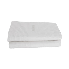 Catalina Waffle Antimicrobial Antifungal Super Absorbent Quick Dry Gym/Travel White Towel Set