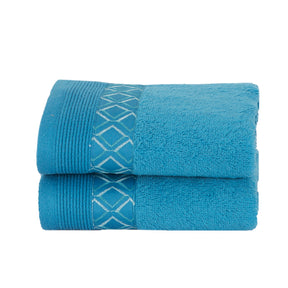 Co-Exist Zest Antimicrobial Antifungal Super Absorbent &amp; Soft Blue Towel Set