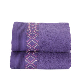Co-Exist Zest Antimicrobial Antifungal Super Absorbent & Soft Purple Towel Set