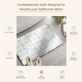 Slab Comose Tufted 100% Cotton 1PC Bath Mat