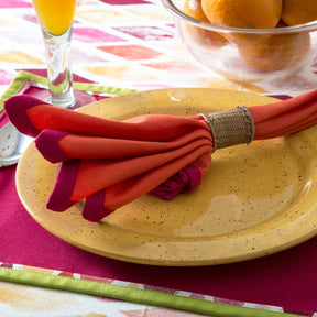 Maspar Exotica Print 100% Cotton Printed Table Cover Red