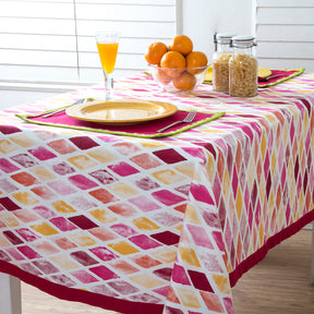 Maspar Exotica Print 100% Cotton Printed Table Cover Red
