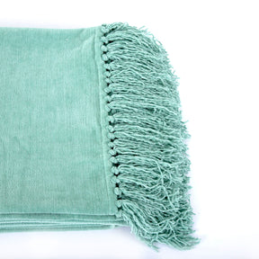 Jessica 100% Cotton Solid Woven Super Soft Dusty Jade Green Throw/Sofa/Multi Cover/Single Bed Cover