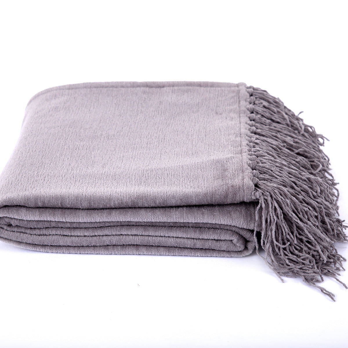 Jessica 100% Cotton Solid Woven Super Soft Wild Dove Throw/Sofa/Multi Cover/Single Bed Cover