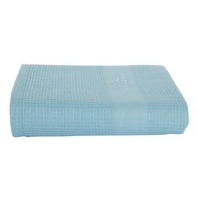 Catalina Waffle Antimicrobial Antifungal Super Absorbent Quick Dry Gym/Travel Nile Blue Towel