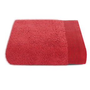 Colorart Embedded Stripe Lacquer Red Towel