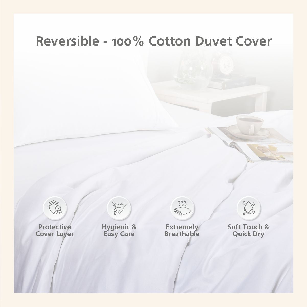 Viola 100%Cotton Solid Linen Duvet Cover With Pillow Case