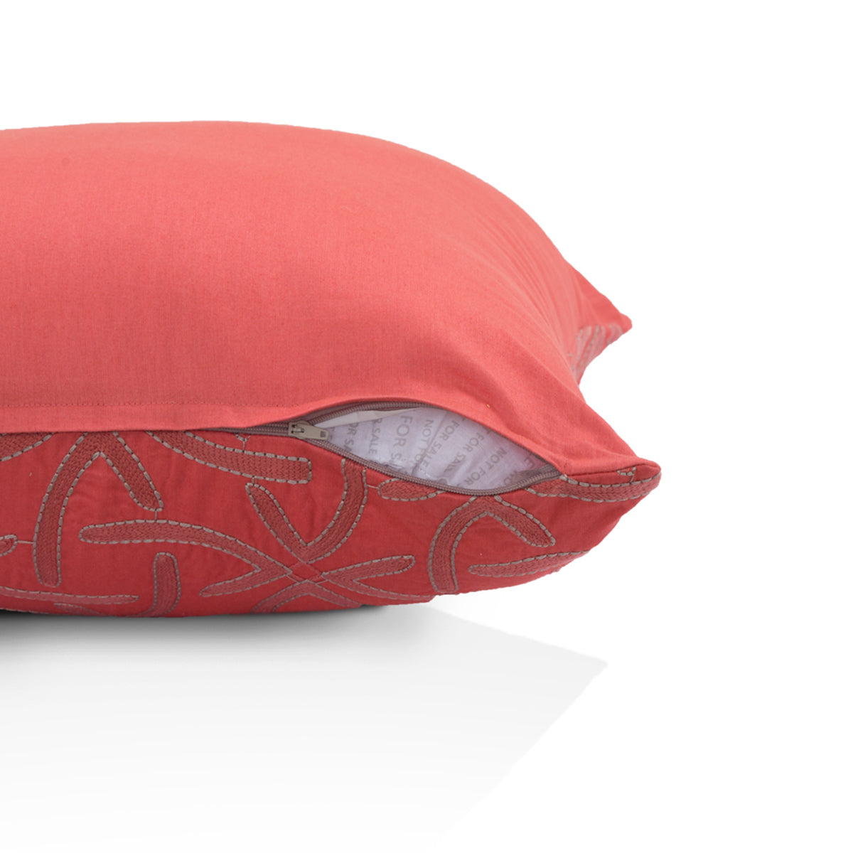 Ambler Embroidery Red Medium 45X45 Cm Embroidery Machine Cushion Cover