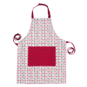 Textured Check Red/Green 1 Pc Apron