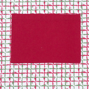 Textured Check Red/Green 1 Pc Apron